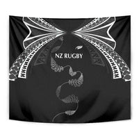 New Zealand Rugby Tapestry Aotearoa Armour Blacks Silver Ferns LT03 - Polynesian Pride