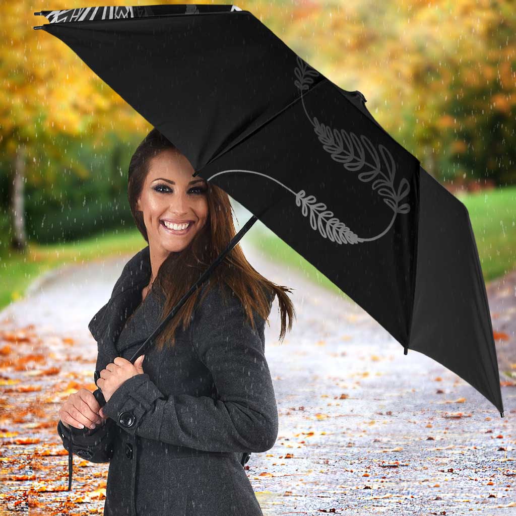 New Zealand Rugby Umbrella Aotearoa Armour Blacks Silver Ferns LT03 - Polynesian Pride