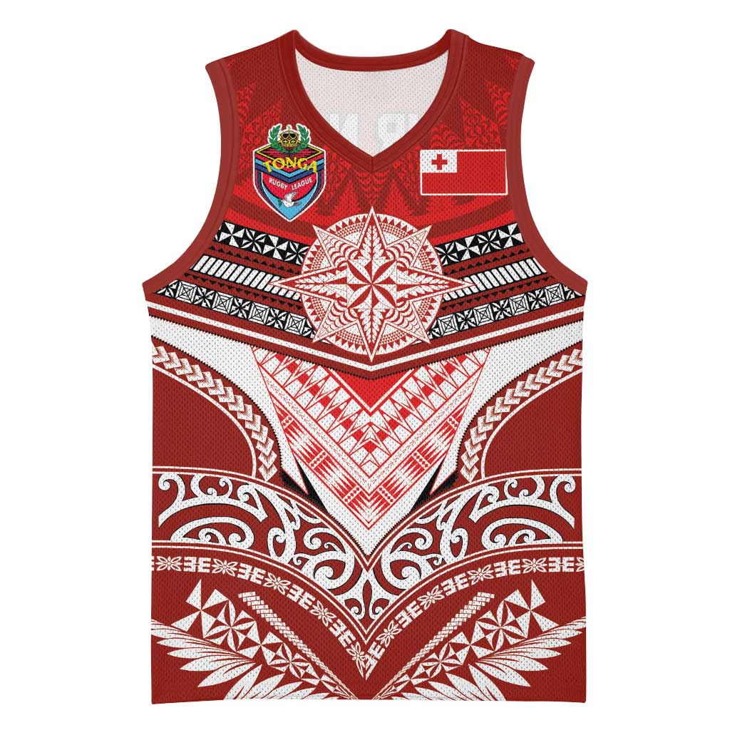 Tonga Rugby Custom Basketball Jersey Mana o Tonga-Tribal Heritage Edition Red Color LT03 Unisex Red - Polynesian Pride