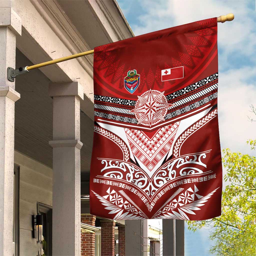 Tonga Rugby Garden Flag Mana o Tonga-Tribal Heritage Edition Red Color LT03 House Flag Red - Polynesian Pride