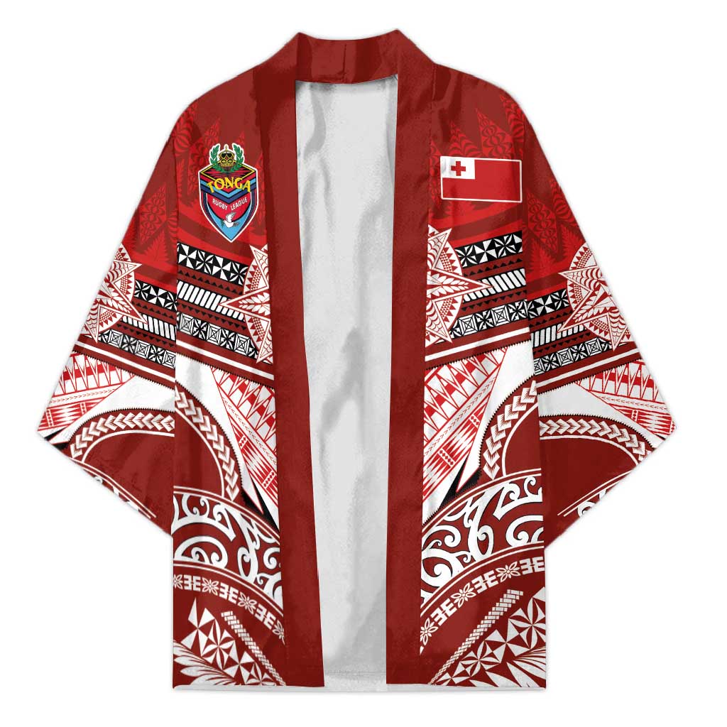 Tonga Rugby Custom Kimono Mana o Tonga-Tribal Heritage Edition Red Color LT03 Unisex Red - Polynesian Pride