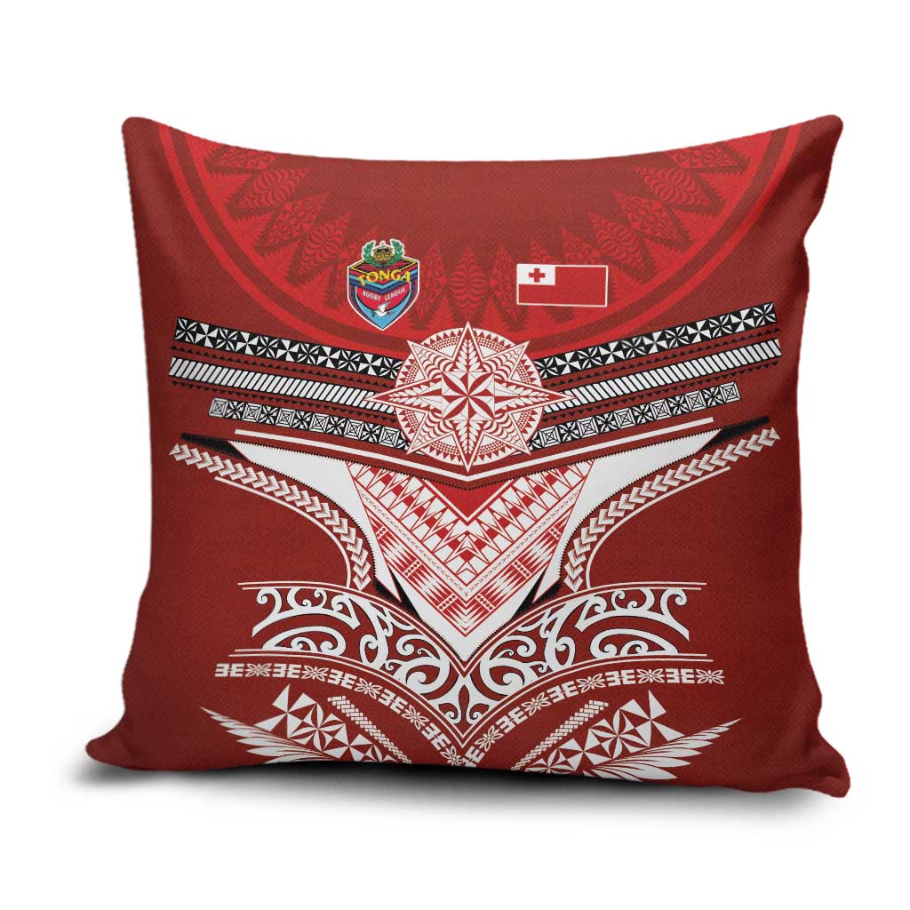 Tonga Rugby Pillow Cover Mana o Tonga-Tribal Heritage Edition Red Color LT03 Red - Polynesian Pride