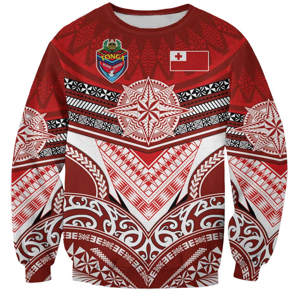 Tonga Rugby Custom Sweatshirt Mana o Tonga-Tribal Heritage Edition Red Color LT03 Unisex Red - Polynesian Pride