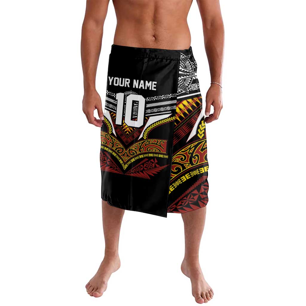 Tonga Rugby Custom Lavalava Mana o Tonga-Tribal Heritage Edition Black Color LT03 Red - Polynesian Pride