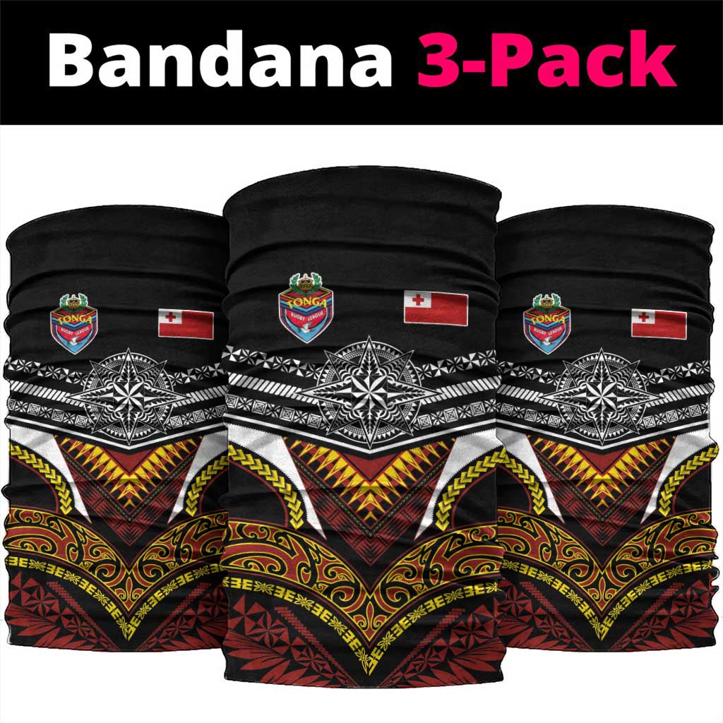 Tonga Rugby Neck Gaiter Mana o Tonga-Tribal Heritage Edition Black Color LT03 package One Size: 25*50cm Red - Polynesian Pride