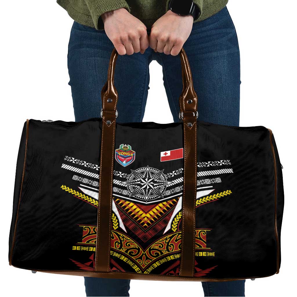 Tonga Rugby Travel Bag Mana o Tonga-Tribal Heritage Edition Black Color LT03 Red - Polynesian Pride
