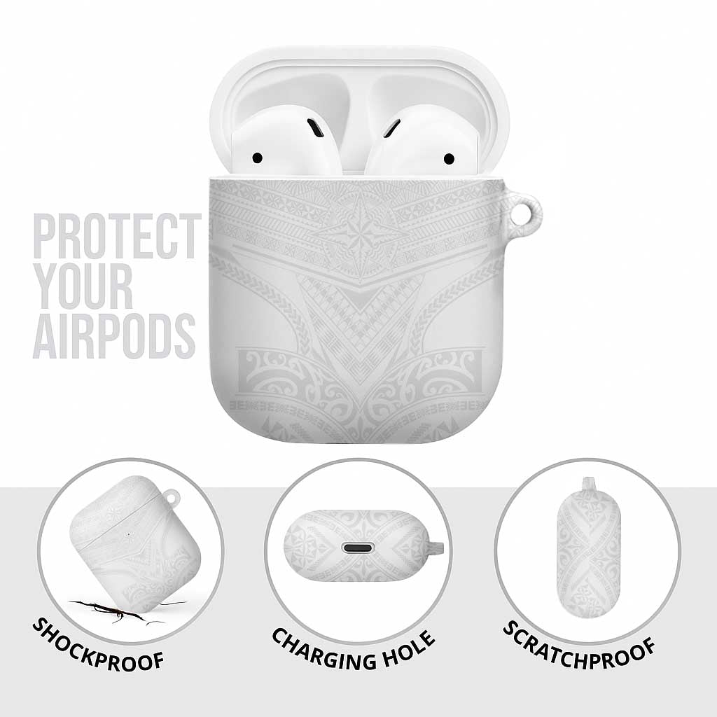 Tonga White Sunday AirPods Case Tongan Tribal Heritage Tattoos LT03 - Polynesian Pride