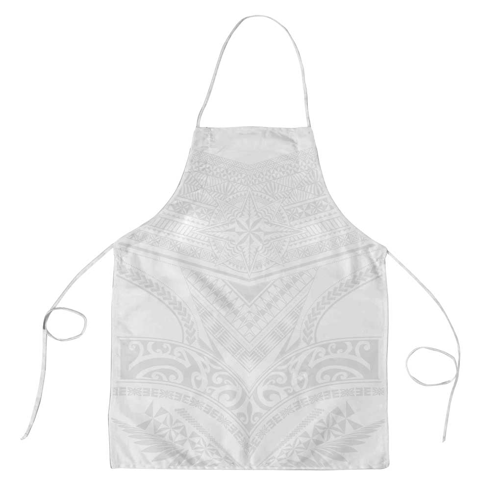Tonga White Sunday Apron Tongan Tribal Heritage Tattoos LT03 White - Polynesian Pride