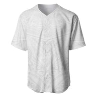 Tonga White Sunday Baseball Jersey Tongan Tribal Heritage Tattoos LT03 White - Polynesian Pride