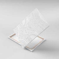 Tonga White Sunday Canvas Wall Art Tongan Tribal Heritage Tattoos LT03 With Frame White - Polynesian Pride