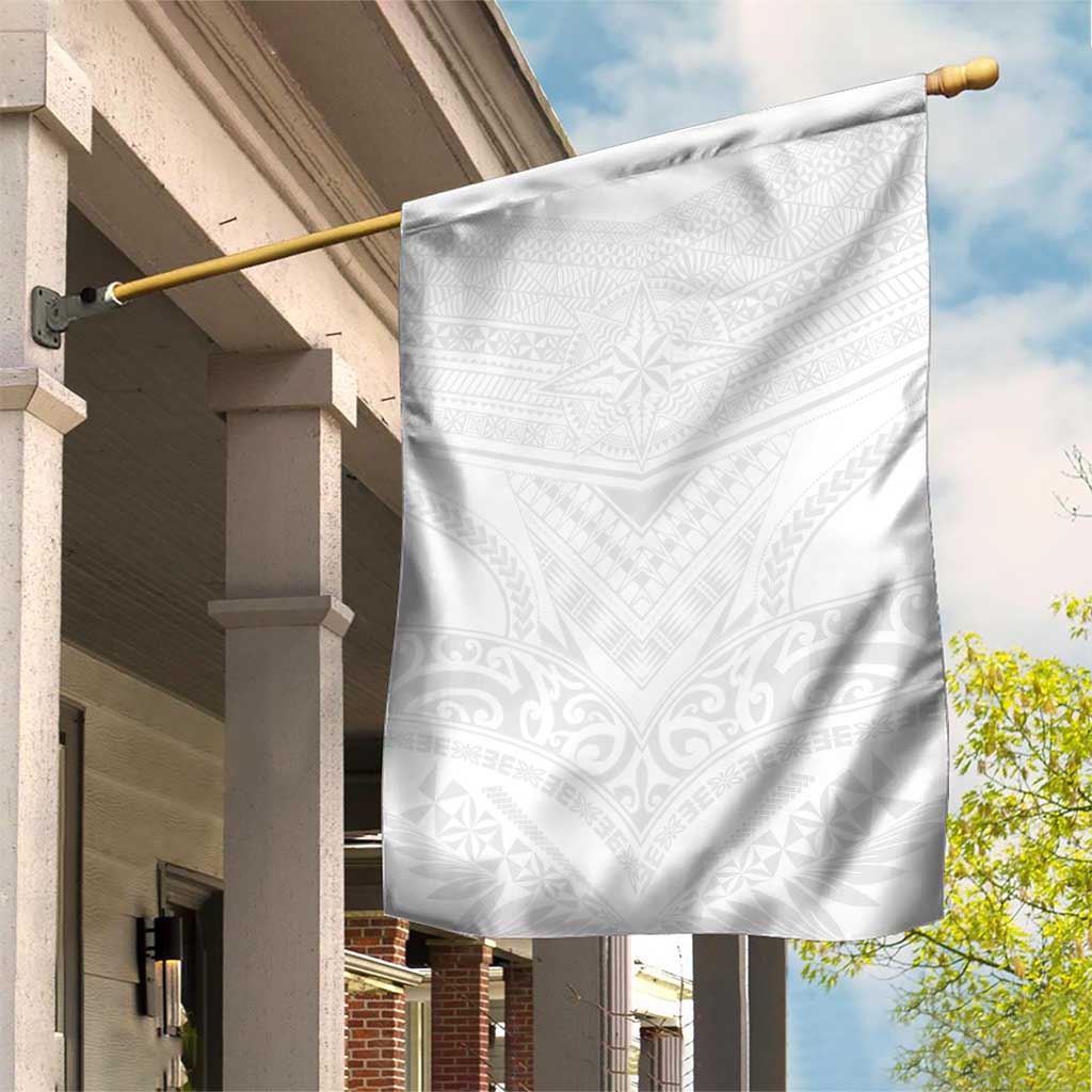 Tonga White Sunday Garden Flag Tongan Tribal Heritage Tattoos LT03 House Flag White - Polynesian Pride