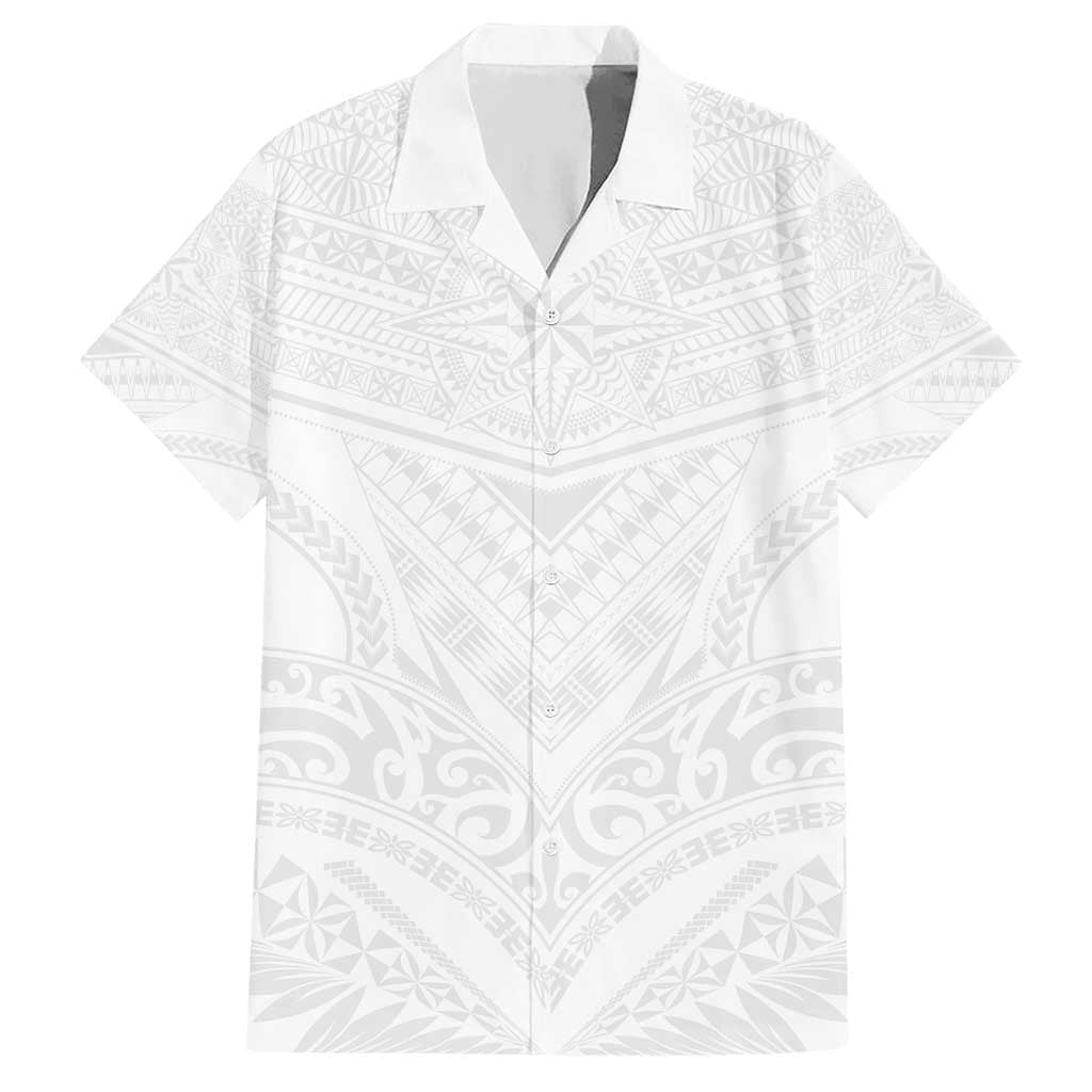 Tonga White Sunday Hawaiian Shirt Tongan Tribal Heritage Tattoos LT03 White - Polynesian Pride