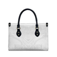 Tonga White Sunday Leather Bag Tongan Tribal Heritage Tattoos LT03 - Polynesian Pride