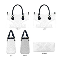 Tonga White Sunday Leather Bag Tongan Tribal Heritage Tattoos LT03 - Polynesian Pride
