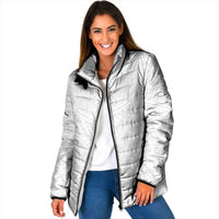 Tonga White Sunday Padded Jacket Tongan Tribal Heritage Tattoos LT03 Women White - Polynesian Pride