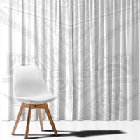 Tonga White Sunday Window Curtain Tongan Tribal Heritage Tattoos LT03 - Polynesian Pride