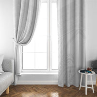 Tonga White Sunday Window Curtain Tongan Tribal Heritage Tattoos LT03 - Polynesian Pride