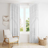 Tonga White Sunday Window Curtain Tongan Tribal Heritage Tattoos LT03 - Polynesian Pride