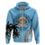 Personalised Fiji Hoodie Tapa Pattern Fijian Coat of Arms and Palm Tree LT03 - Polynesian Pride