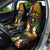 Personalised Chuuk Independence Day Car Seat Cover Polynesian Tattoo and Plumeria Reggae Color