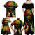 Personalised Chuuk Independence Day Family Matching Off Shoulder Maxi Dress and Hawaiian Shirt Polynesian Tattoo and Plumeria Reggae Color