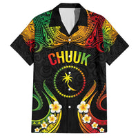 Personalised Chuuk Independence Day Hawaiian Shirt Polynesian Tattoo and Plumeria Reggae Color LT03 Reggae - Polynesian Pride