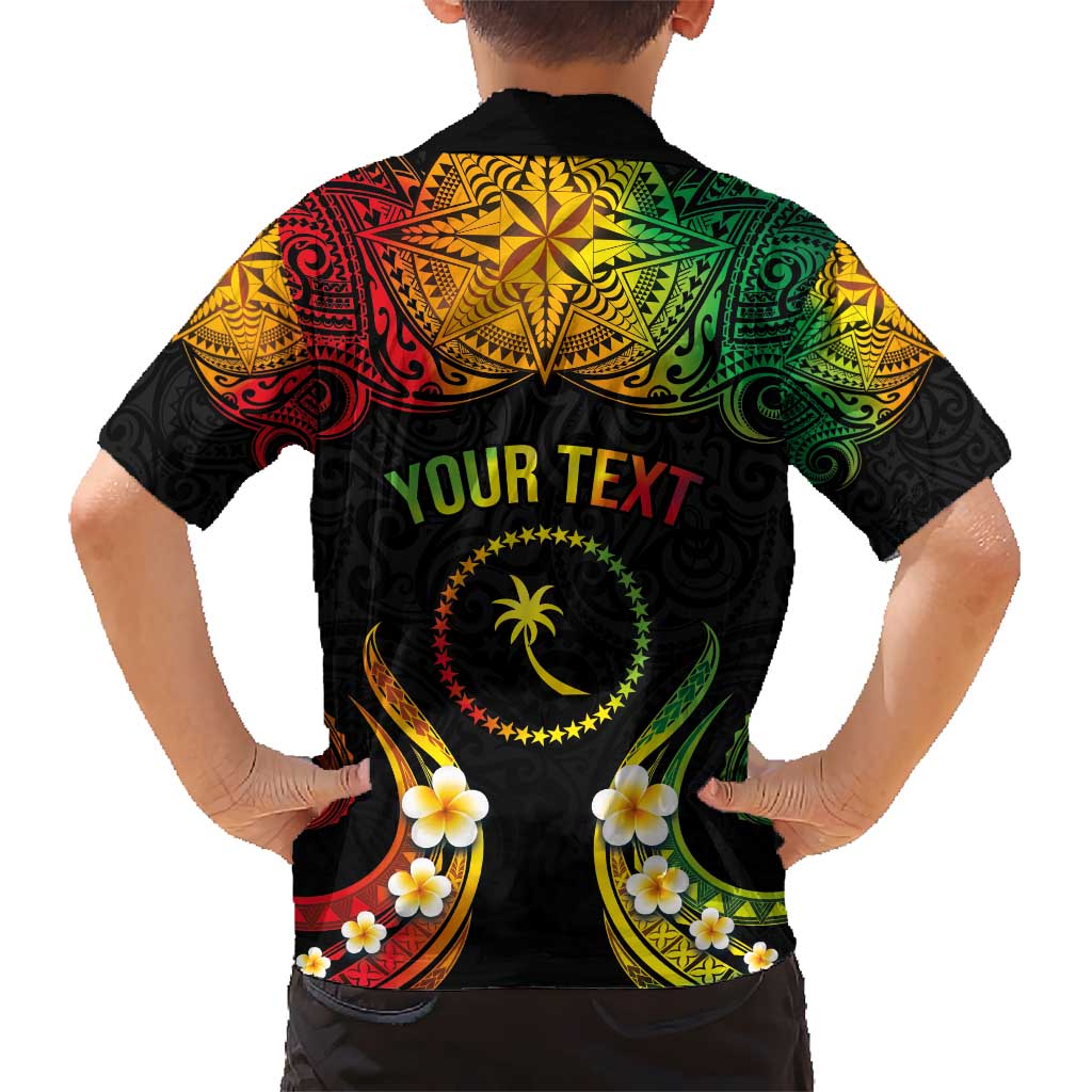 Personalised Chuuk Independence Day Hawaiian Shirt Polynesian Tattoo and Plumeria Reggae Color LT03 - Polynesian Pride