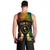 Personalised Chuuk Independence Day Men Tank Top Polynesian Tattoo and Plumeria Reggae Color