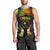 Personalised Chuuk Independence Day Men Tank Top Polynesian Tattoo and Plumeria Reggae Color