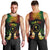 Personalised Chuuk Independence Day Men Tank Top Polynesian Tattoo and Plumeria Reggae Color