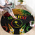 Personalised Chuuk Independence Day Round Carpet Polynesian Tattoo and Plumeria Reggae Color