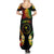 Personalised Chuuk Independence Day Summer Maxi Dress Polynesian Tattoo and Plumeria Reggae Color