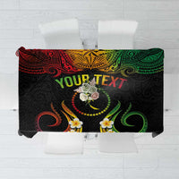 Personalised Chuuk Independence Day Tablecloth Polynesian Tattoo and Plumeria Reggae Color LT03 Reggae - Polynesian Pride