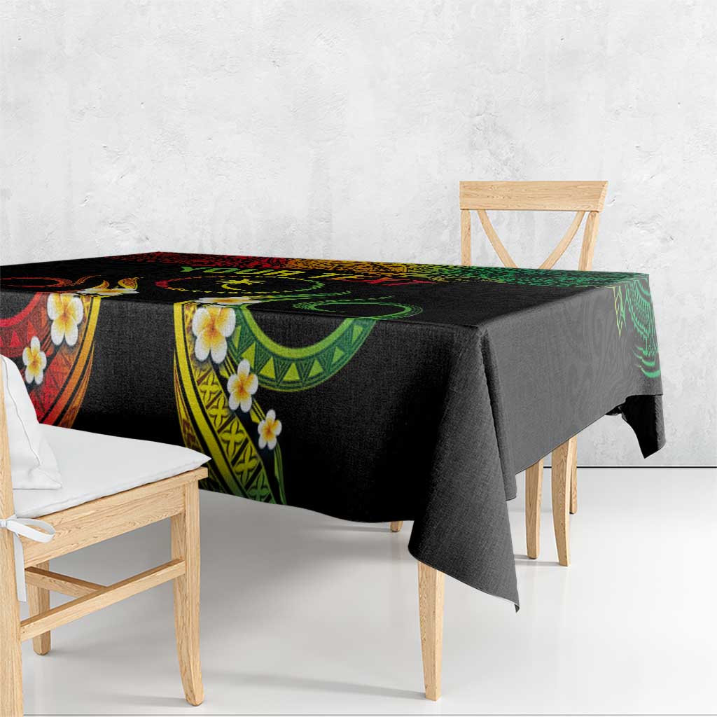 Personalised Chuuk Independence Day Tablecloth Polynesian Tattoo and Plumeria Reggae Color LT03 - Polynesian Pride