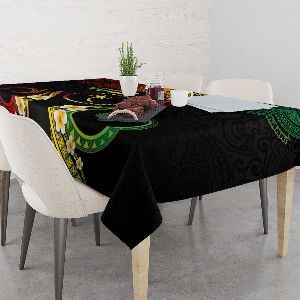 Personalised Chuuk Independence Day Tablecloth Polynesian Tattoo and Plumeria Reggae Color LT03 - Polynesian Pride