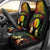 Personalised New Caledonia Independence Day Car Seat Cover Polynesian Tattoo and Plumeria Reggae Color