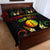 Personalised New Caledonia Independence Day Quilt Bed Set Polynesian Tattoo and Plumeria Reggae Color