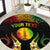 Personalised New Caledonia Independence Day Round Carpet Polynesian Tattoo and Plumeria Reggae Color