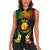 Personalised New Caledonia Independence Day Women Sleeveless Polo Shirt Polynesian Tattoo and Plumeria Reggae Color