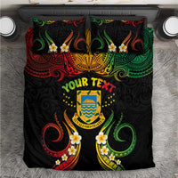 Personalised Tuvalu Independence Day Bedding Set Polynesian Tattoo and Plumeria Reggae Color LT03 Reggae - Polynesian Pride