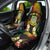 Personalised Tuvalu Independence Day Car Seat Cover Polynesian Tattoo and Plumeria Reggae Color