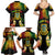 Personalised Tuvalu Independence Day Family Matching Summer Maxi Dress and Hawaiian Shirt Polynesian Tattoo and Plumeria Reggae Color