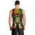 Personalised Tuvalu Independence Day Men Tank Top Polynesian Tattoo and Plumeria Reggae Color