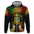 Personalised Tuvalu Independence Day Zip Hoodie Polynesian Tattoo and Plumeria Reggae Color