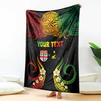 Personalised Malampa Fiji Day Blanket Polynesian Tattoo and Plumeria Reggae Color LT03 - Polynesian Pride