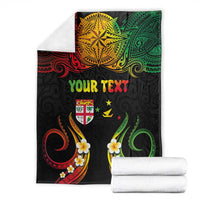 Personalised Malampa Fiji Day Blanket Polynesian Tattoo and Plumeria Reggae Color LT03 - Polynesian Pride