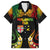 Personalised Malampa Fiji Day Family Matching Puletasi and Hawaiian Shirt Polynesian Tattoo and Plumeria Reggae Color