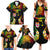 Personalised Malampa Fiji Day Family Matching Summer Maxi Dress and Hawaiian Shirt Polynesian Tattoo and Plumeria Reggae Color