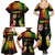 Personalised Malampa Fiji Day Family Matching Summer Maxi Dress and Hawaiian Shirt Polynesian Tattoo and Plumeria Reggae Color