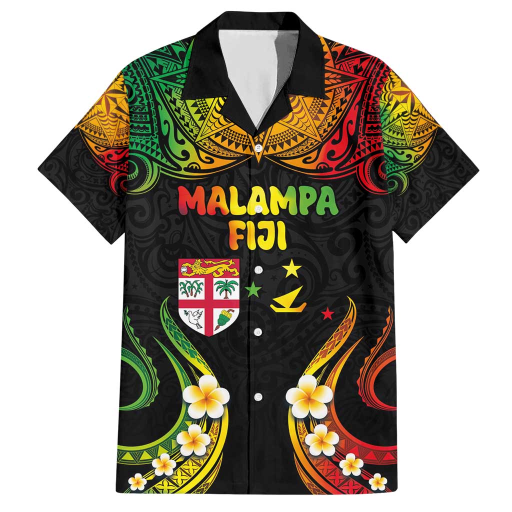 Personalised Malampa Fiji Day Hawaiian Shirt Polynesian Tattoo and Plumeria Reggae Color LT03 Reggae - Polynesian Pride